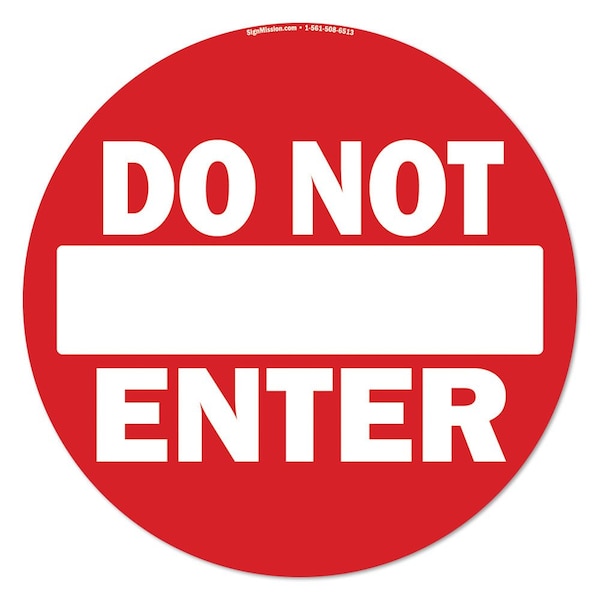 Do Not Enter 16in Non-Slip Floor Marker, 12PK, 16 in L, 16 in H, FD-2-C-16-12PK-99950